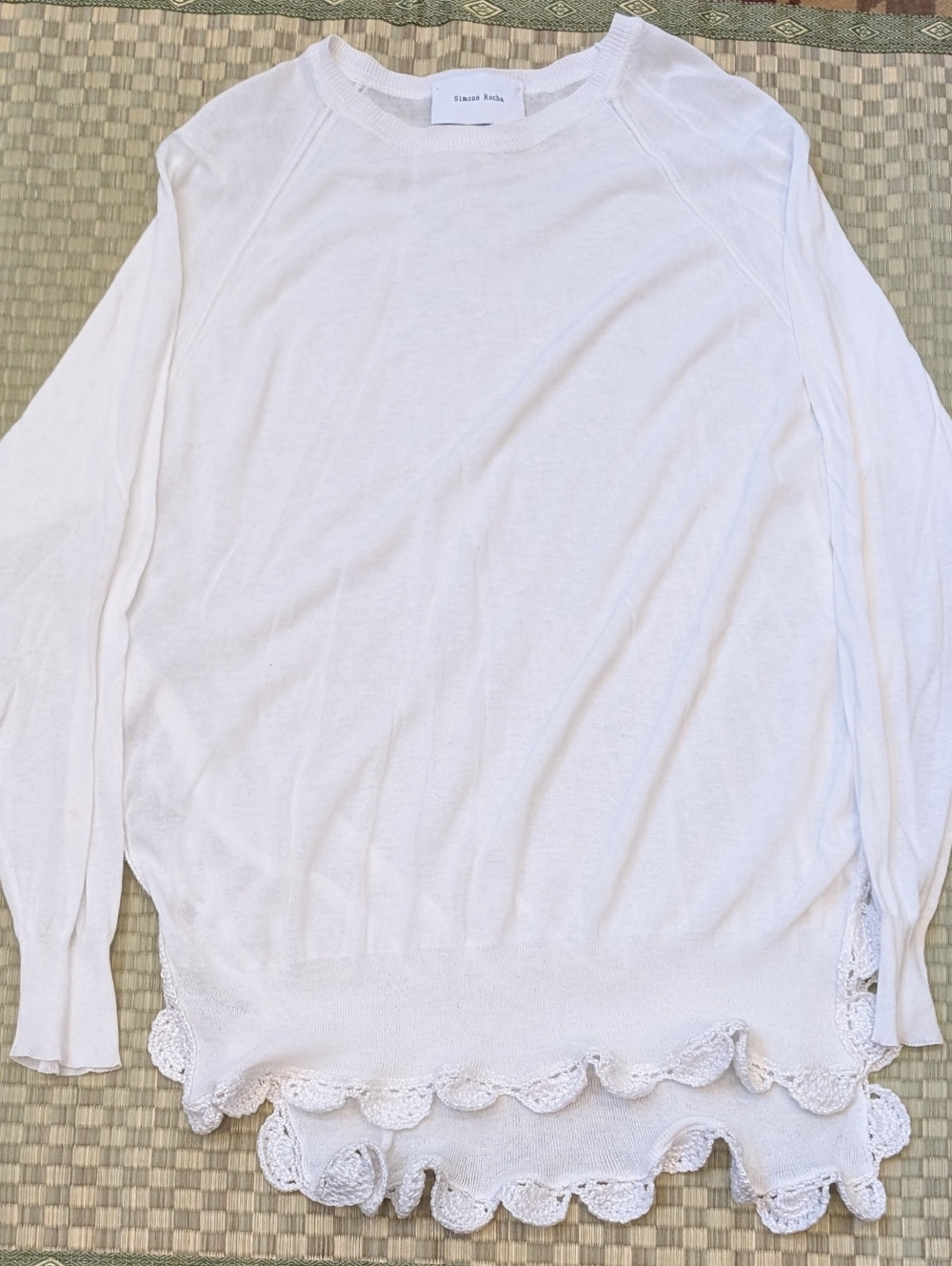 Simone Rocha Cotton Blend Lightweight Blouse Women's Size Large Made in Italy